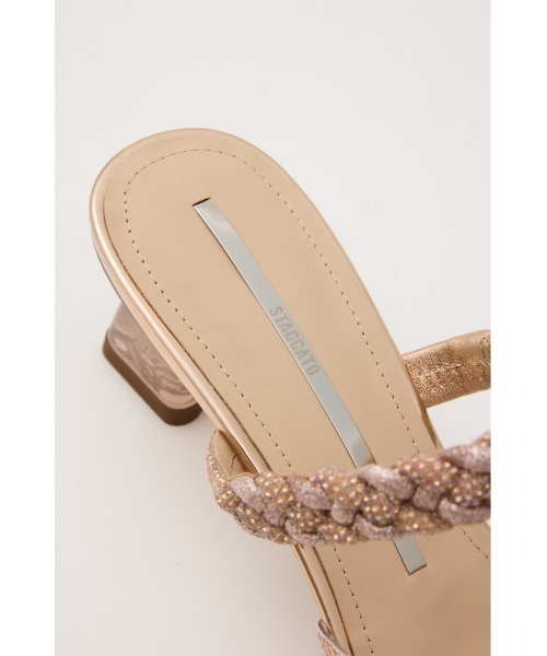 【美品】STACCATO デリルヌーディークリアミュール STACCATO | デリルヌーディークリアミュール (サンダル ) |SHEL