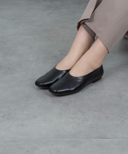コルソローマ9 パンプス スクエアトゥ フラット パンプス ブラック 39 CORSO ROMA,9 パンプス 「CORSO ROMA，9/コルソローマ9