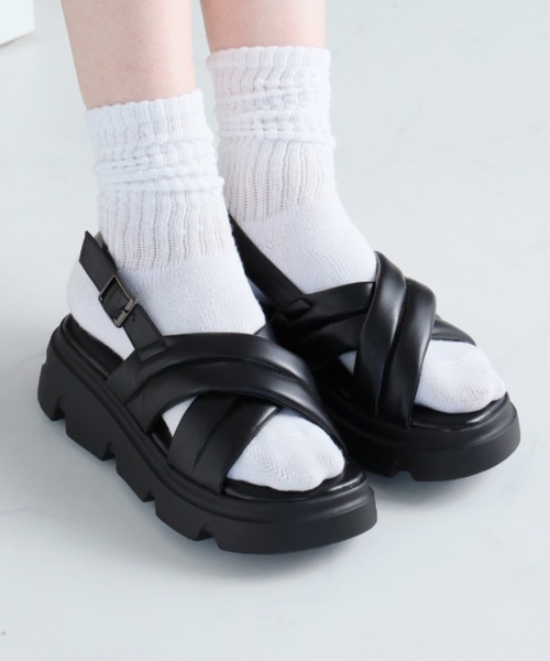 VIVIAN（ヴィヴィアン） サンダル 厚底クロスパデッドストラップ