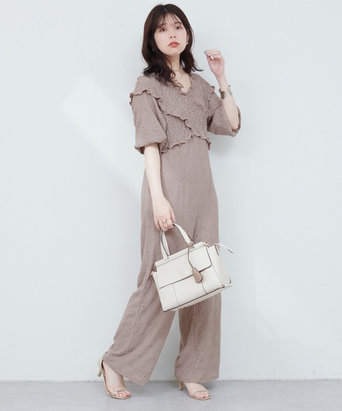 naturalcoutureカットレースフロントクロスサロペ natural couture｜カットレースフロントクロスサロペ | Rakuten
