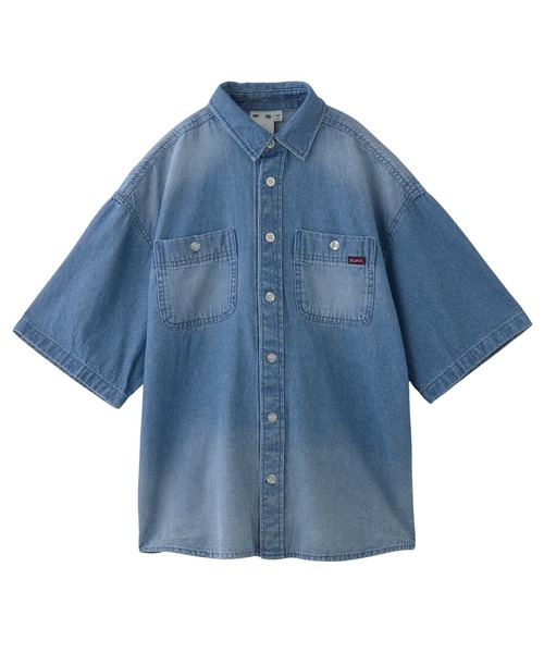 X-girl（エックスガール） ブラウス シャツ 夏 DENIM 2WAY SHIRT