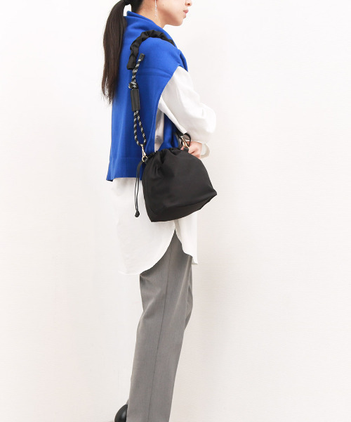 【新品未使用】ペルケ perche COOL MAX 2wayバケットバッグ ペルケ perche COOL MAX 2wayバケットバッグ （BK