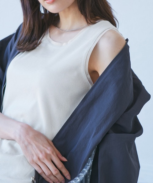 ROPE' PICNIC タンクトップ ノースリーブ シアードッキングラメ