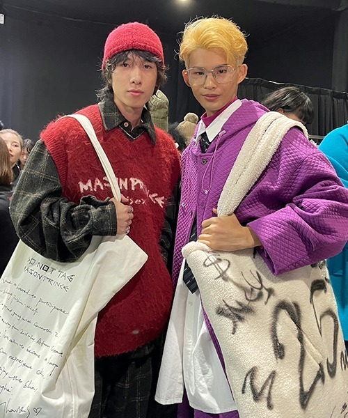 「MASONPRINCE」 Vネックニット M ブラウン メンズ_画像6