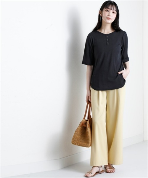 ヤングアンドオルセン 5部丈リブカットソー 黒 美品 楽天市場】young&olsen リブの通販
