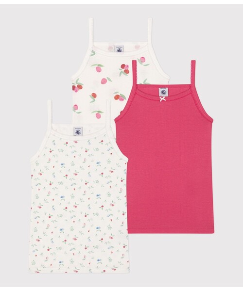 PETIT BATEAU（プチバトー） 肌着 キャミソール3枚組 キッズ 子供