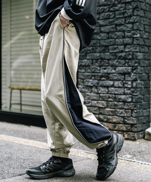 Rocky Monroe パンツ 2way ワイドサイドジップ切替ナイロン