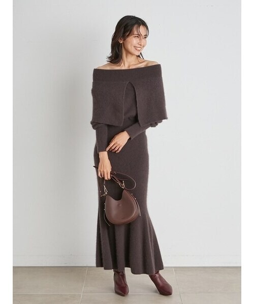 「SNIDEL」 ニットワンピース ONE SIZE ピンク レディース_画像3