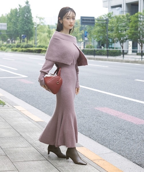 「SNIDEL」 ニットワンピース ONE SIZE ピンク レディース_画像4