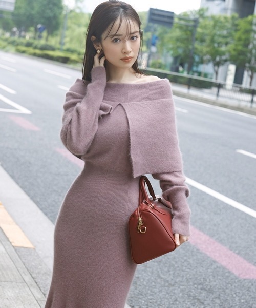 「SNIDEL」 ニットワンピース ONE SIZE ピンク レディース_画像5