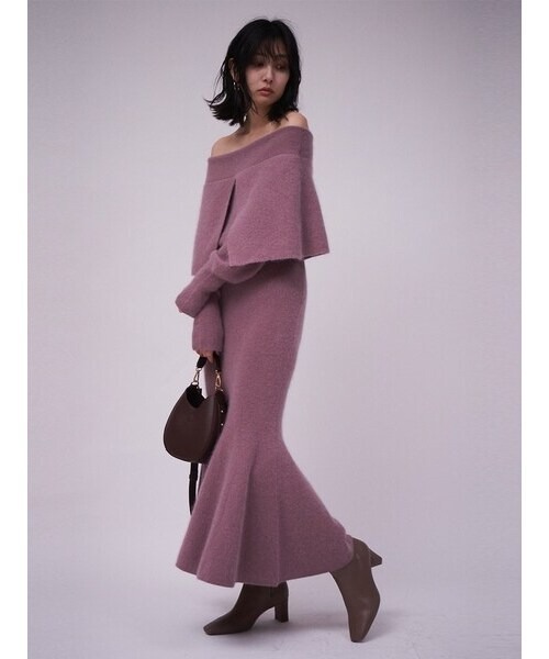 「SNIDEL」 ニットワンピース ONE SIZE ピンク レディース_画像7