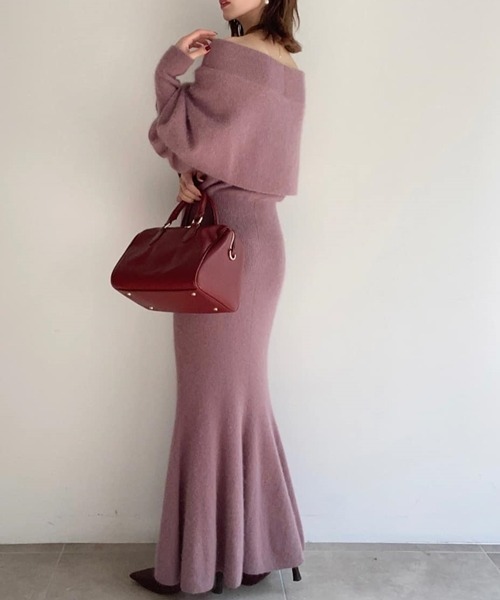 「SNIDEL」 ニットワンピース ONE SIZE ピンク レディース_画像8