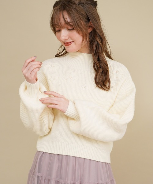 「NOELA」 長袖ニット フリー オフホワイト レディース_画像2