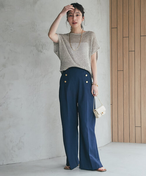 La boutique BonBon ラメポロニット ピンク【完売品】 La boutique BonBon ラメポロニット ピンク【完売品