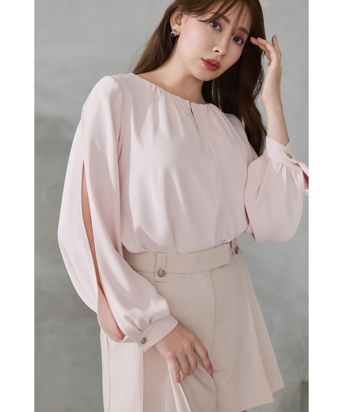 tシャツ Slit Sleeve Blouse レディース