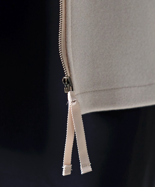 「&HALF」 「noa-ge」ノーカラーコート M アイボリー レディース_画像2