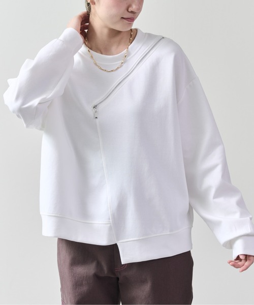 tシャツ ショルダーファスナーTOPS レディース
