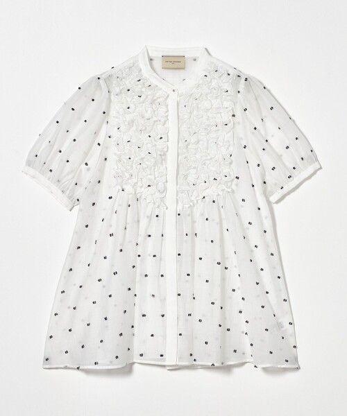 meeeekooo　UNITED ARROWS 2トーンドットブラウス UNITED ARROWS ブラウス シャツ 2トーン ドットジャガード