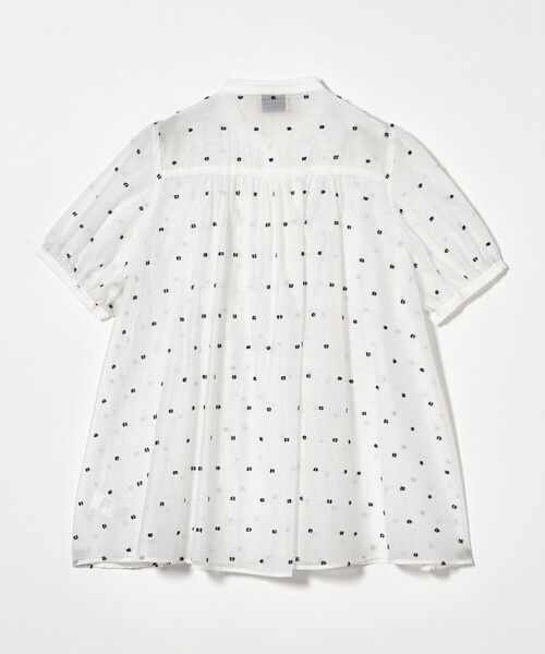 UNITED ARROWS ブラウス シャツ 2トーン ドットジャガード