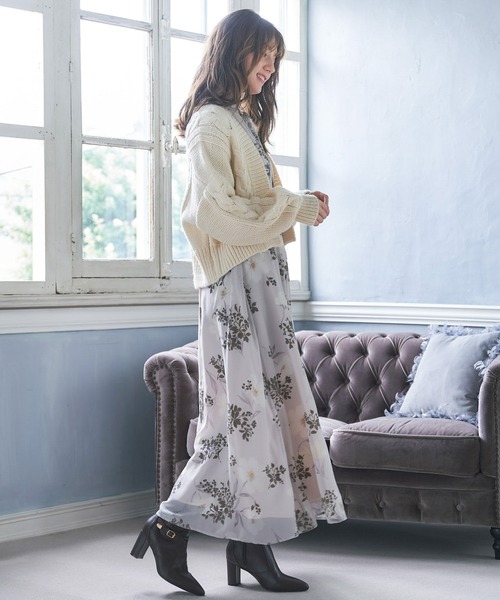 「NOELA」 ニットカーディガン フリー ブラウン レディース_画像3