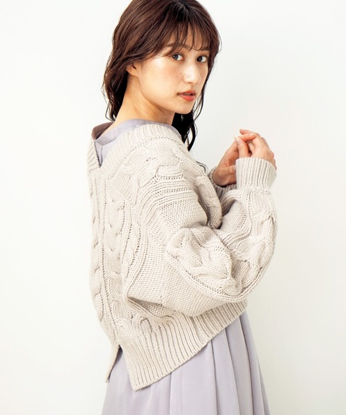 「NOELA」 ニットカーディガン フリー ブラウン レディース_画像6