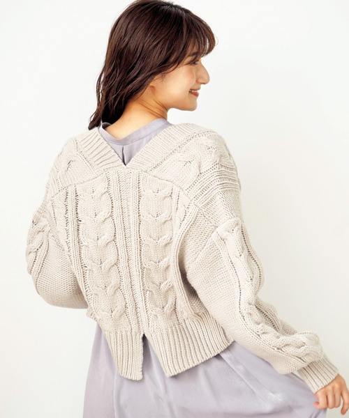 「NOELA」 ニットカーディガン フリー ブラウン レディース_画像7