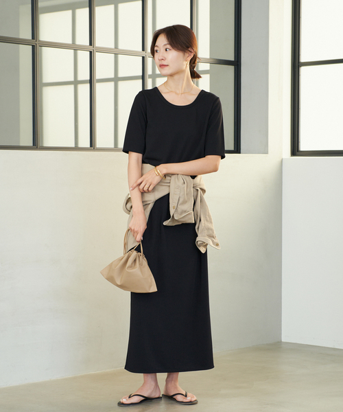 plage｜Rib ハーフスリーブ ワンピース | Rakuten Fashion(楽天