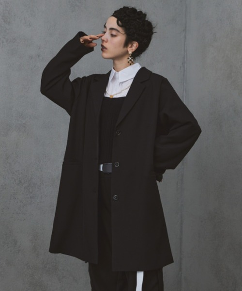manana suerte（マニャーナスエルテ） チェスターコート FREE ブラック