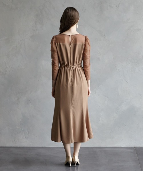 「AIMER」 長袖ワンピース MEDIUM キャメル レディース_画像7