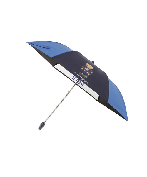 POLO RALPH LAUREN フリル　日傘　ブルー 遮光 通学用晴雨兼用こども傘 フリル×グログラン（長傘）｜POLO