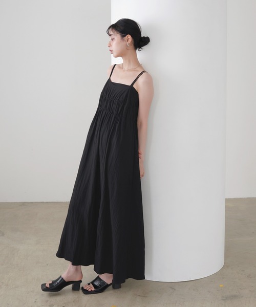 在庫処分 激安 LIAN ワンピース ギャザーキャミワンピース : ZOZOTOWN Yahoo!店 トリートメント