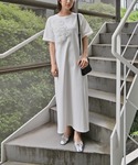 ワンピース 半袖 tulle motif ha...の詳細画像1