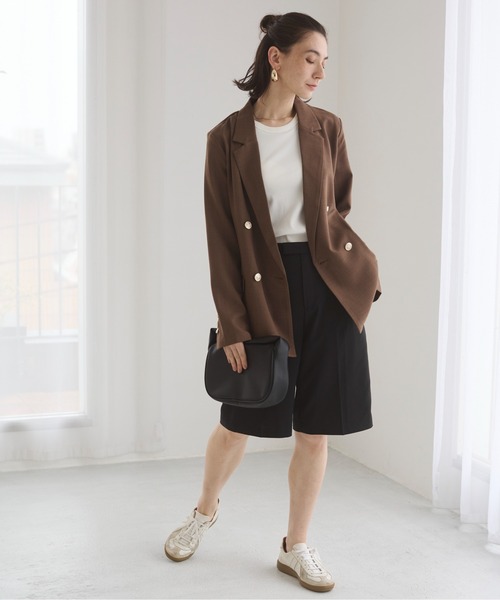 グレー ジュフード付き ジャケット レディース Perfect Suit FActory ジャケット テーラードジャケット ドビー