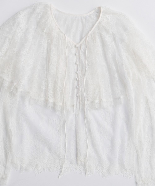 MAISON SPECIAL（メゾンスペシャル） ブラウス シャツ Lace Cape