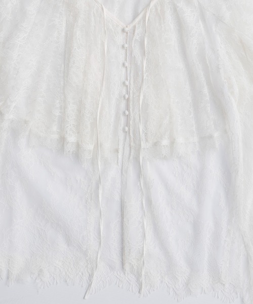 トップス MAISON SPECIAL Lace Cape Blouse Lace Cape Blouse