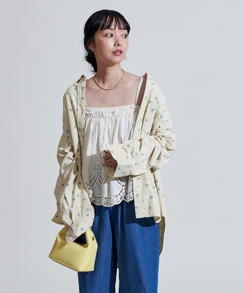 ブラウス シャツ カントリーフラワー コーデュロイシャツ「セットアップ対応」/小花柄 レディース FREAK'S STORE ブラウス シャツ カントリーフラワー