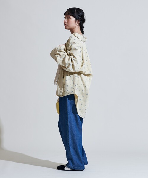 ブラウス シャツ カントリーフラワー コーデュロイシャツ「セットアップ対応」/小花柄 レディース FREAK'S STORE ブラウス シャツ カントリーフラワー