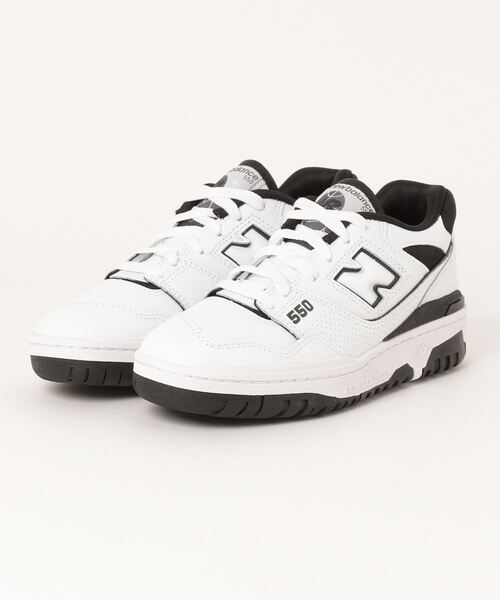 「New Balance」 ローカットスニーカー 24.0cm ホワイト×ブラック メンズ_画像4