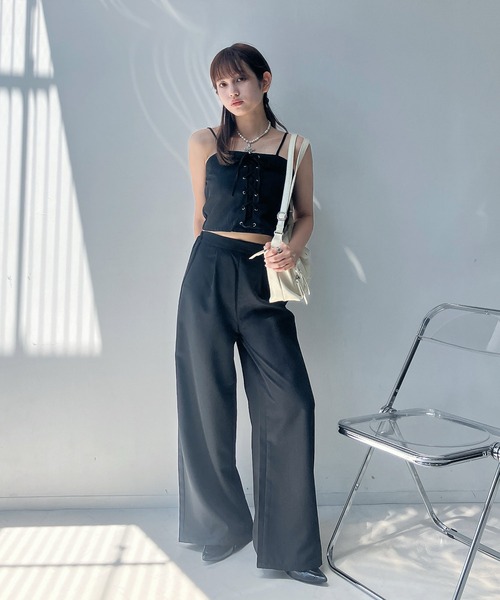 AS KNOW AS（アズノゥアズ） セットアップ ○レースアップビスチェと