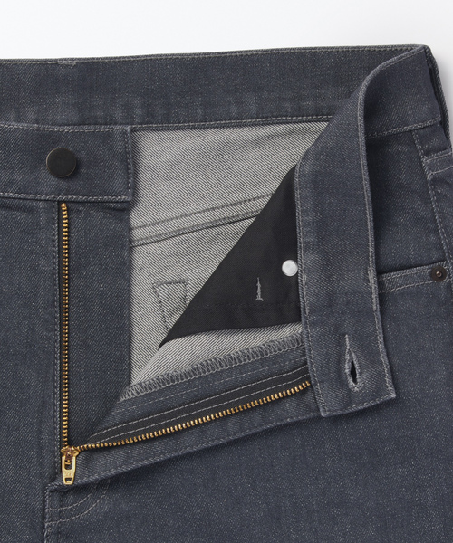 無印良品（MUJI） デニムパンツ 28inch チャコールグレー メンズ