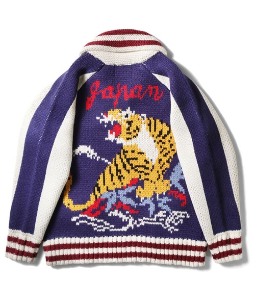 HOUSTON カーディガン カウチンセーター(TIGER) メンズ