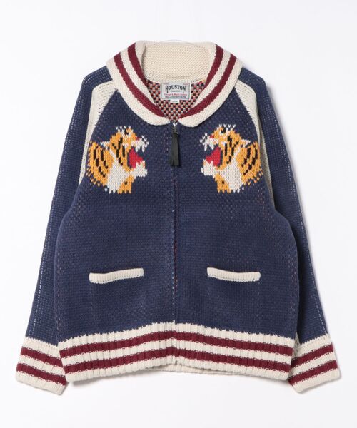 新品❤セーター ニット HOUSTON カウチン TIGER メンズ レディース HOUSTON カーディガン カウチンセーター(TIGER) メンズ