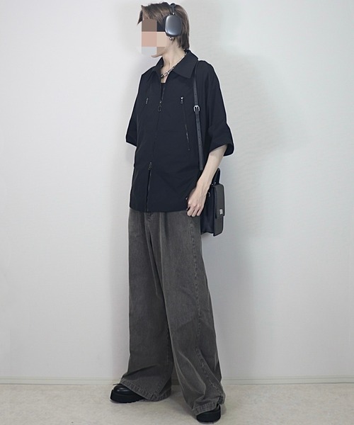 「Loose/ルース」 ジップアップブルゾン X-SMALL ブラック メンズ_画像9