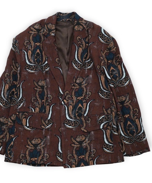 ジャケット テーラードジャケット 「Dhruv Kapoor」 PRINTED MAXI BLAZER メンズ レディースの画像