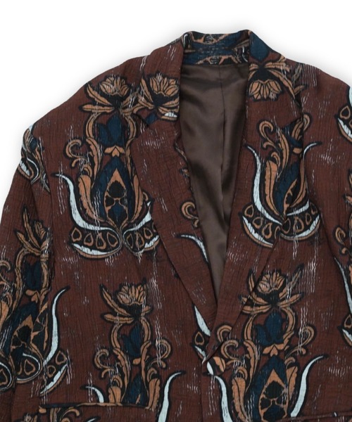 ジャケット テーラードジャケット 「Dhruv Kapoor」 PRINTED MAXI BLAZER メンズ レディースの画像