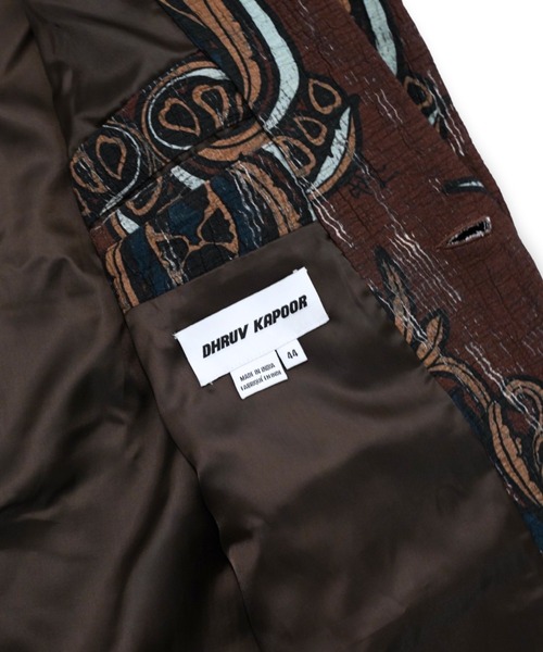 ジャケット テーラードジャケット 「Dhruv Kapoor」 PRINTED MAXI BLAZER メンズ レディースの画像