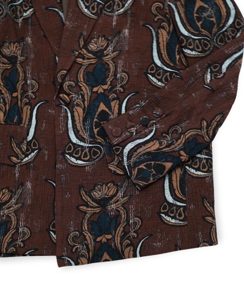ジャケット テーラードジャケット 「Dhruv Kapoor」 PRINTED MAXI BLAZER メンズ レディースの画像