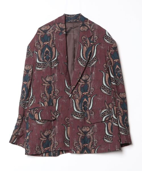 ジャケット テーラードジャケット 「Dhruv Kapoor」 PRINTED MAXI BLAZER メンズ レディースの画像
