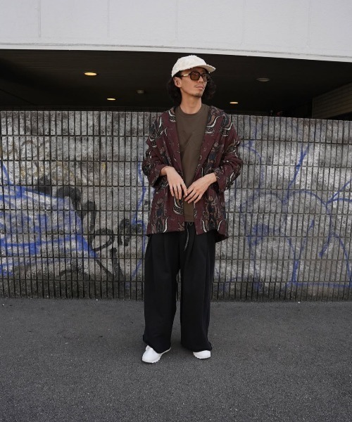 ジャケット テーラードジャケット 「Dhruv Kapoor」 PRINTED MAXI BLAZER メンズ レディースの画像