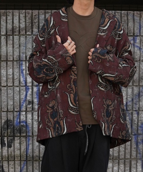 ジャケット テーラードジャケット 「Dhruv Kapoor」 PRINTED MAXI BLAZER メンズ レディースの画像